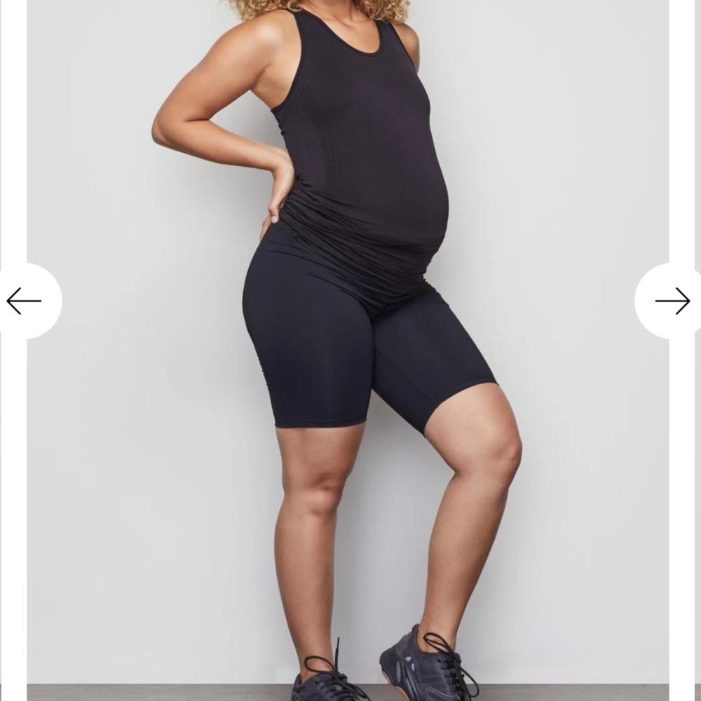 Good American Maternity “The Good Mama Bike Short” Size 0